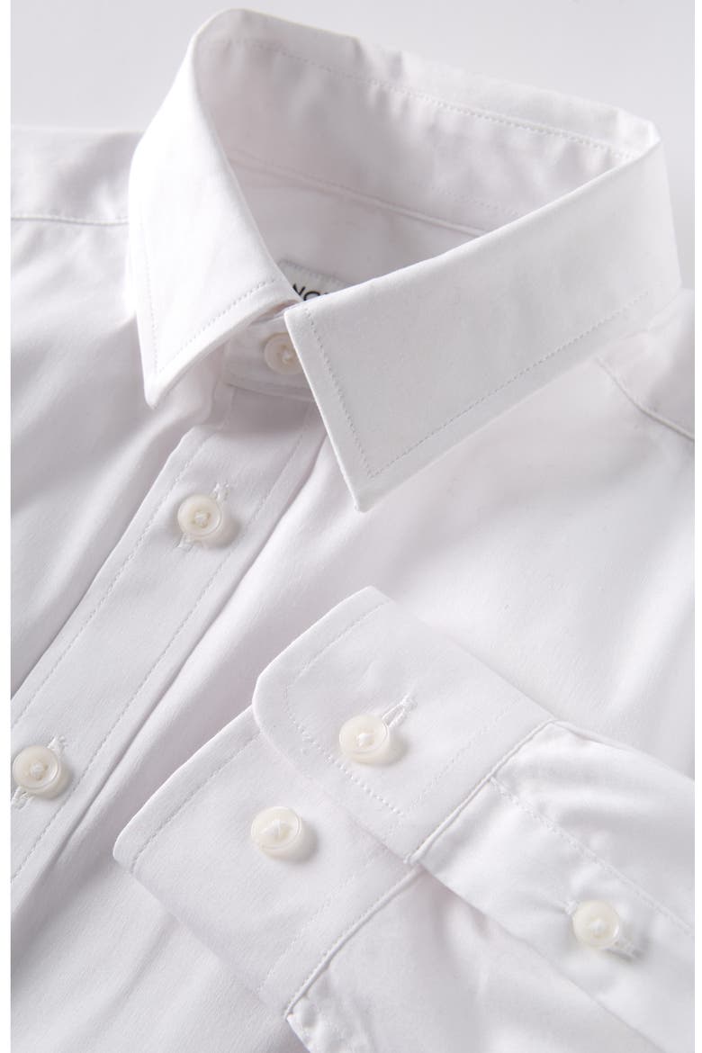 Kids' Stretch Dress Shirt, Alternate, color, WHITE