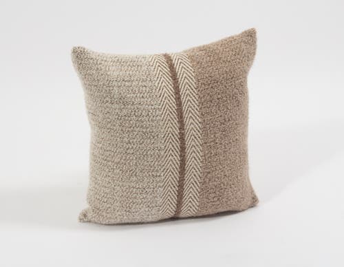 Allpa Handwoven Boucle Alpaca Pillow Cover In Brown