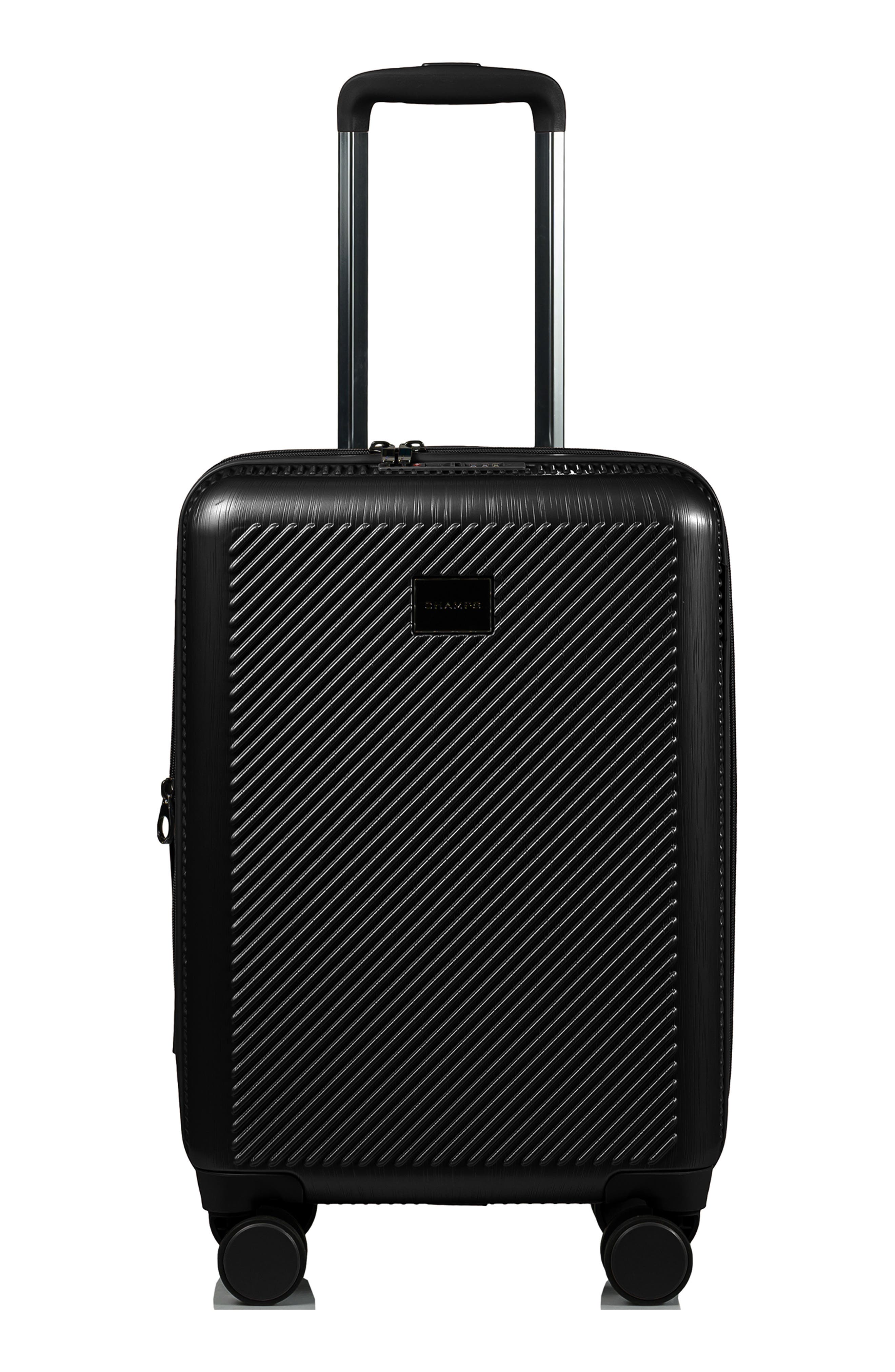 CHAMPS Iconic II Carry-On Hardside Suitcase, Main, color, Black
