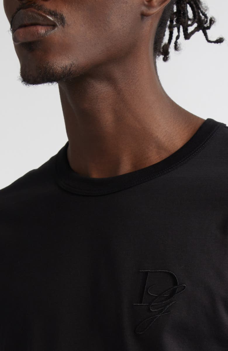 Dolce&Gabbana Embroidered Logo Cotton T-Shirt, Alternate, color,