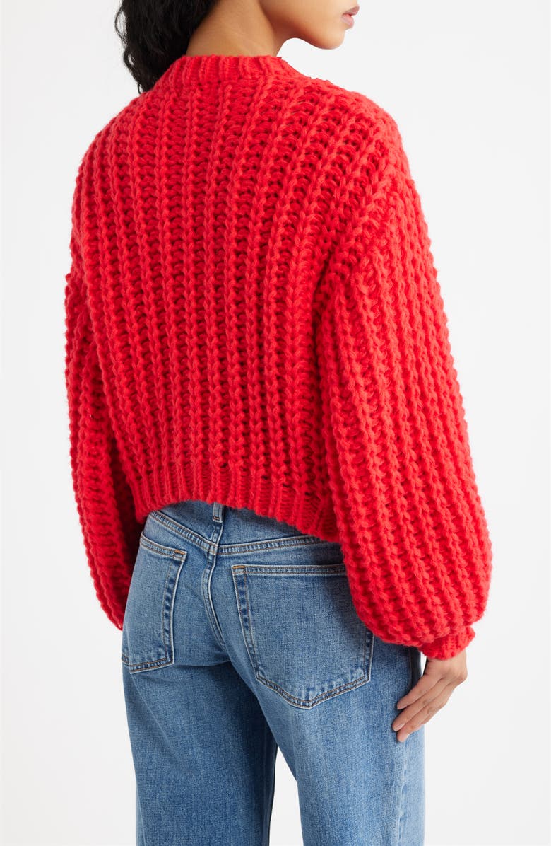 Dressed in Lala You Wish Chunky Cardigan, Alternate, color, Red