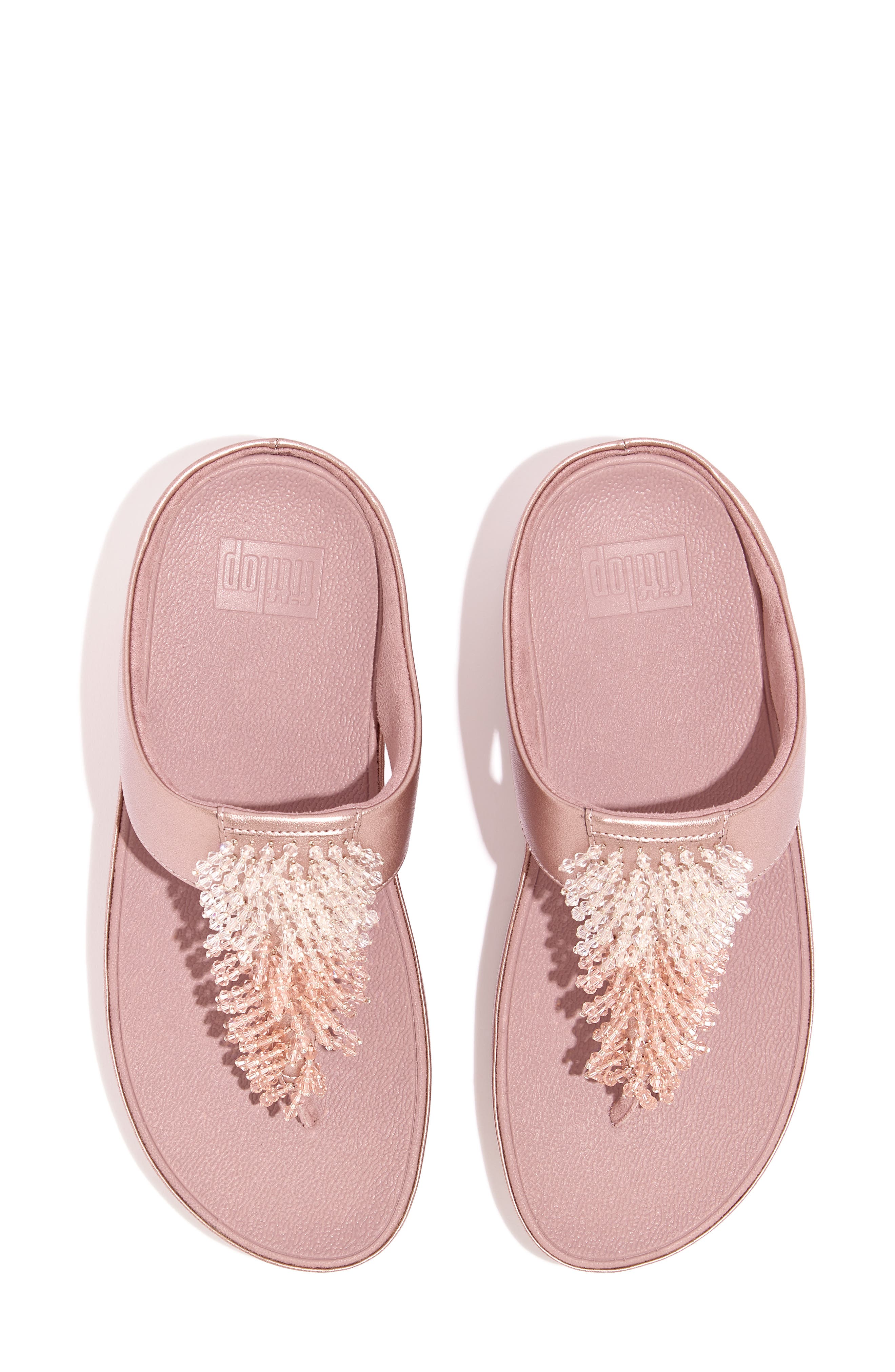 FitFlop Rumba Ombré Bead Wedge Sandal, Alternate, color, Pink Sky