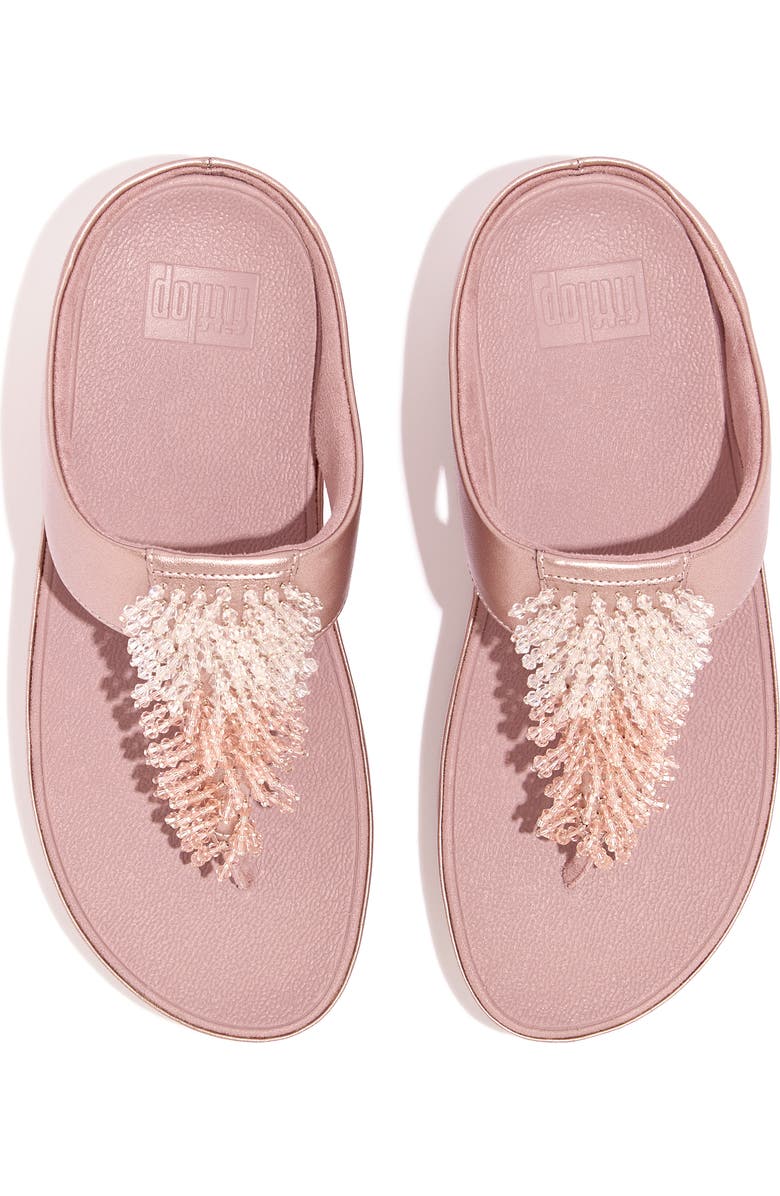 FitFlop Rumba Ombré Bead Wedge Sandal, Alternate, color, Pink Sky