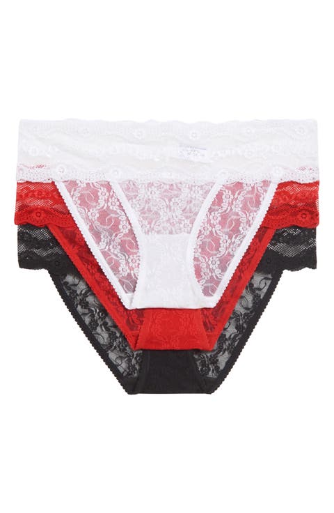Assorted 3-Pack Lace Kiss Bikinis