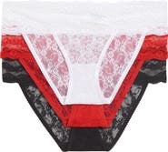 b.tempt'd by Wacoal Assorted 3-Pack Lace Kiss Bikinis