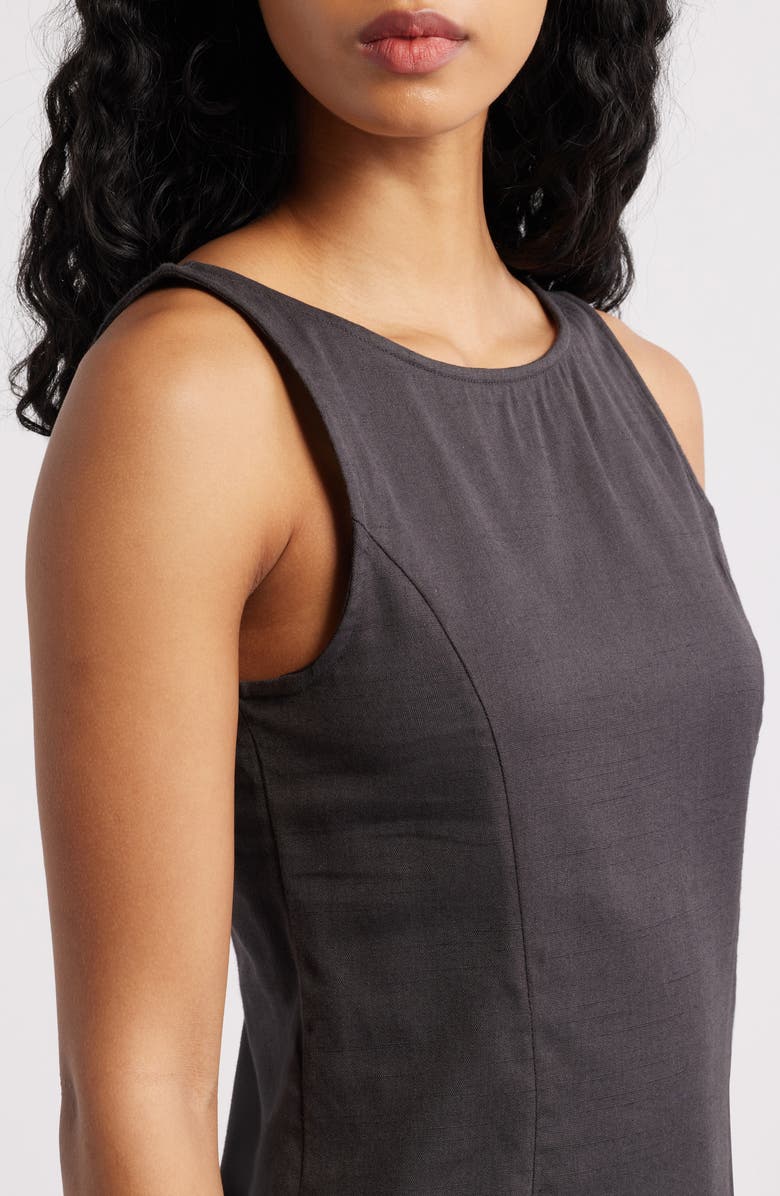 Billabong Your Time Cotton Blend Sheath Minidress, Alternate, color, Black Sands