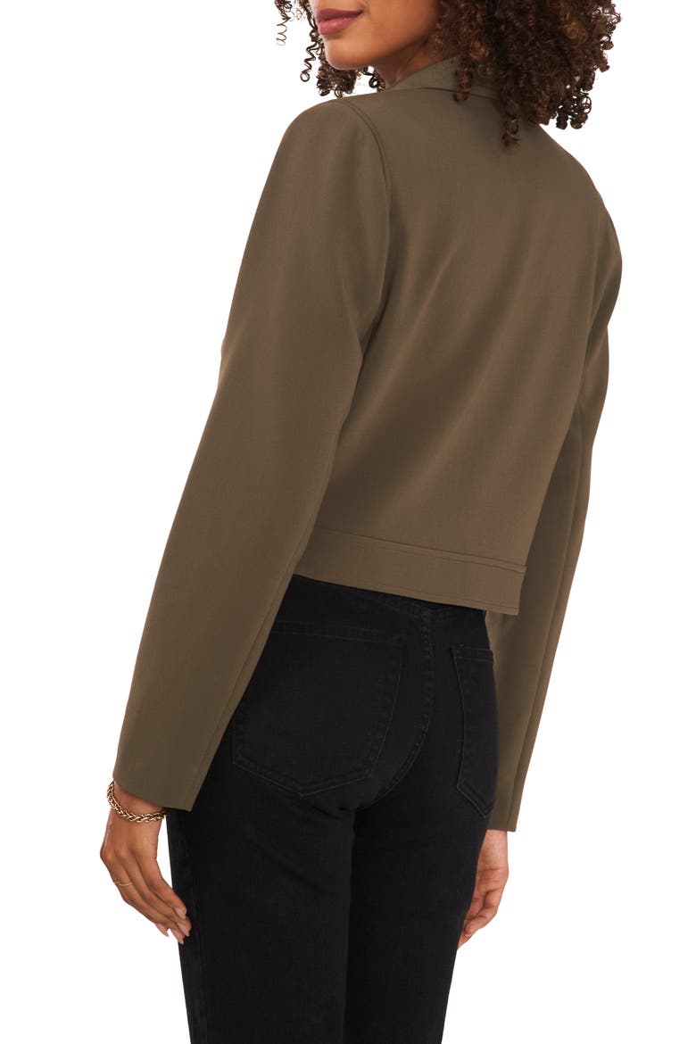 Notched Lapel Crop Blazer, Alternate, color, LIGHT OLIVE