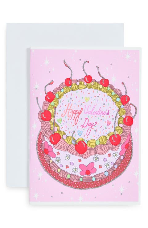Happy Valentine's Day Cake Greeting Card