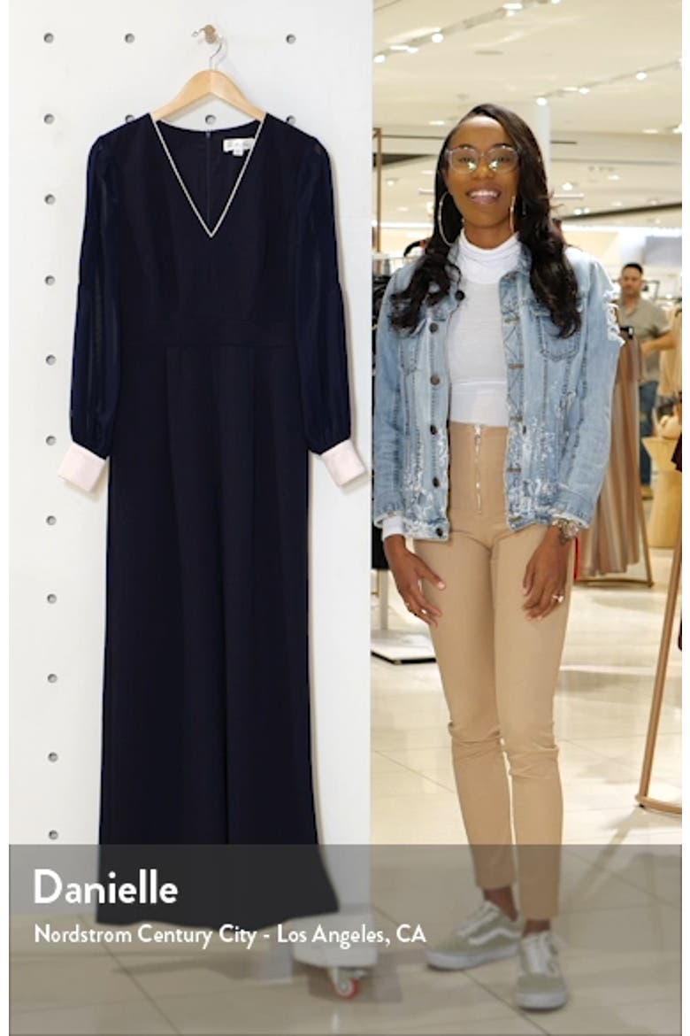 Long Sleeve Crepe & Georgette Jumpsuit video