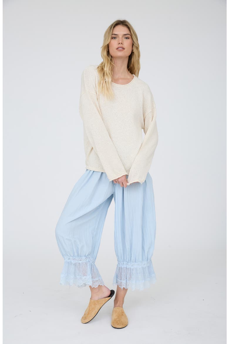 Cotton Crewneck Sweater, Alternate, color, OATMEAL