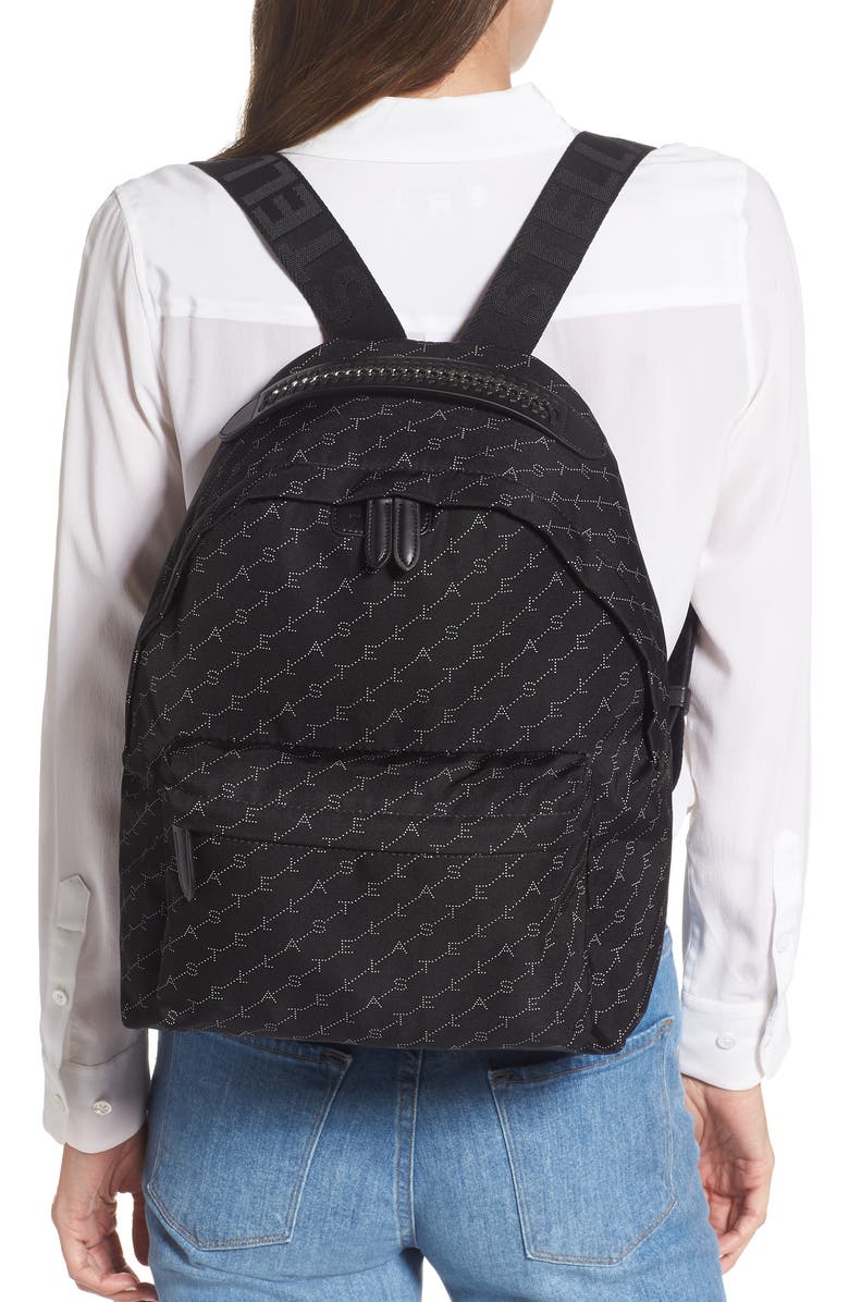 Stella McCartney Monogram Eco Nylon Backpack, Alternate, color,