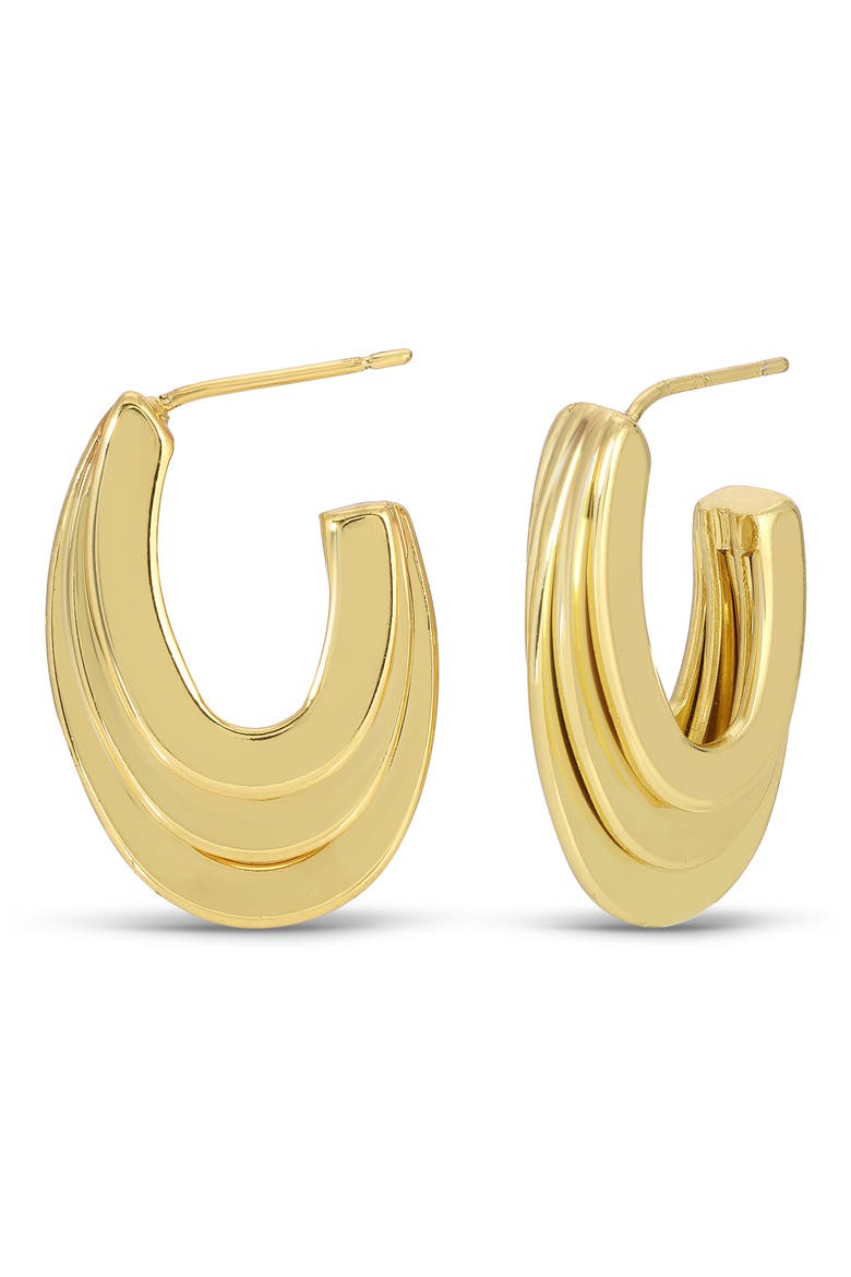 Emily Hoop Earrings, Alternate, color, GOLD