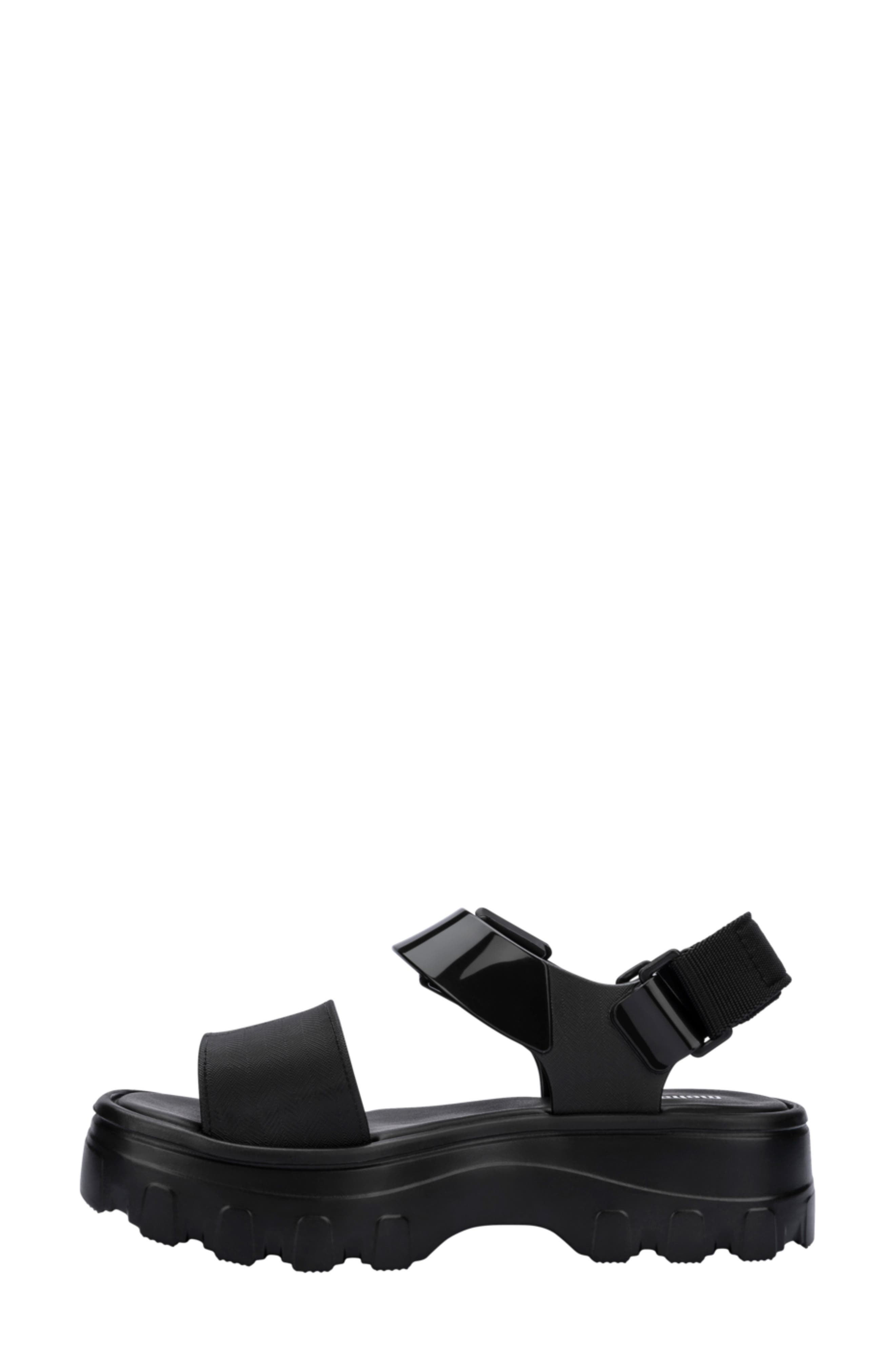 Melissa Kick Off Platform Sandal, Alternate, color, Black/ Black