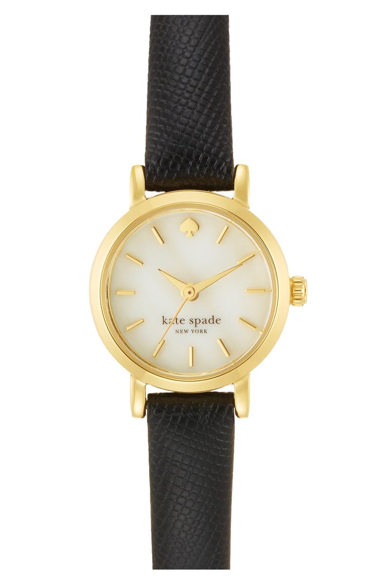 Kate Spade New York 'tiny metro' leather strap watch, 20mm, Main, color, 