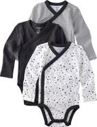 BUTTERBLU Sterling Side Snap Organic Cotton Assorted 3-Pack Bodysuits