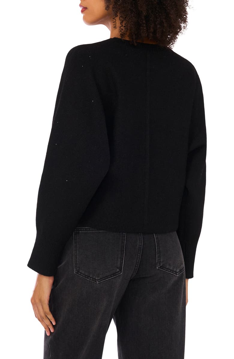 1.STATE Sparkle Crewneck Sweater, Alternate, color, Rich Black
