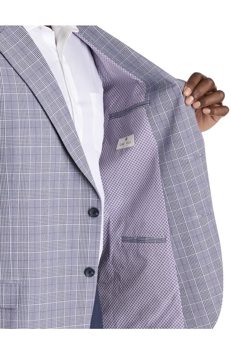 Oak Hill by DXL Big & Tall Seersucker Plaid Sport Coat, Alternate, color, Navy
