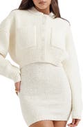 HOUSE OF CB Salilah Chenille Bomber Cardigan