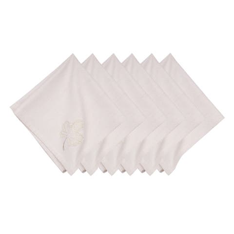 Neutral Maple Leaves Napkins Set of 6