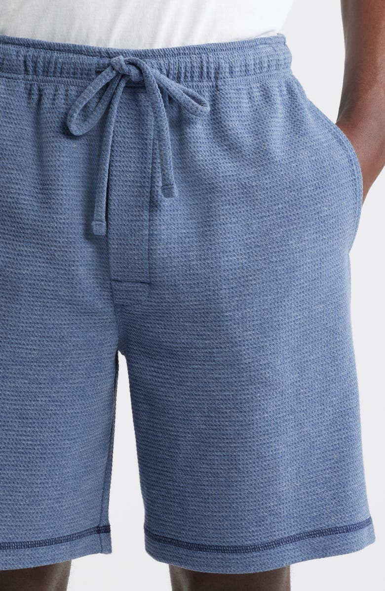 Majestic International Coastal Heather Lounge Shorts, Alternate, color, Heather Blue