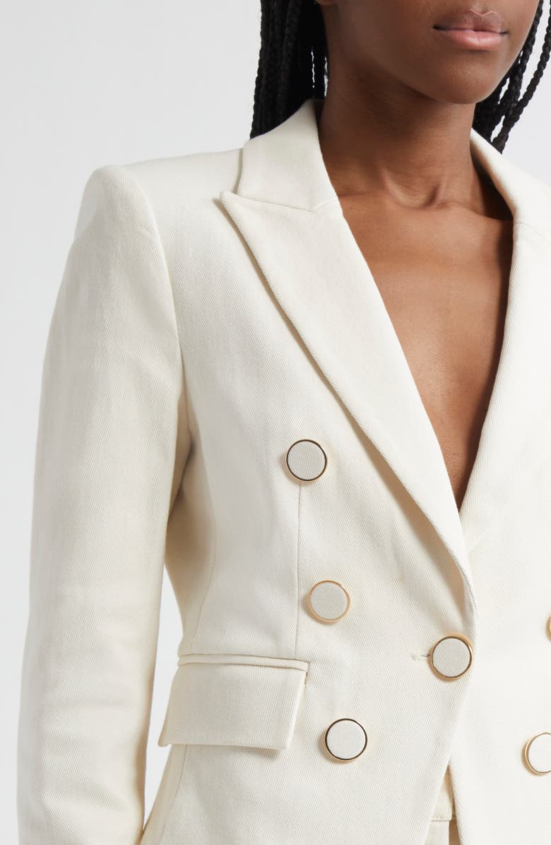 Veronica Beard Diego Stretch Cotton Dickey Jacket, Alternate, color, Ecru