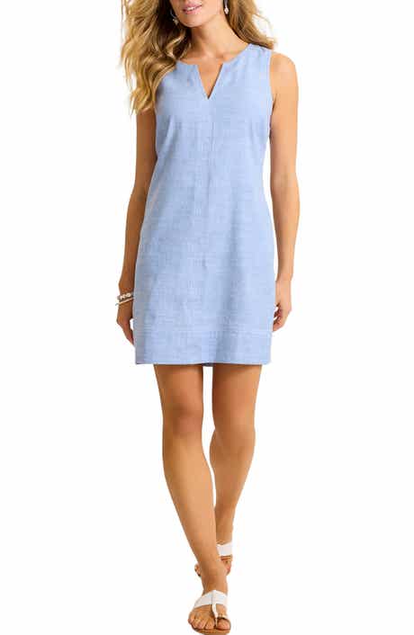 Palm-a-Dora Split Neck Bay Shift Dress