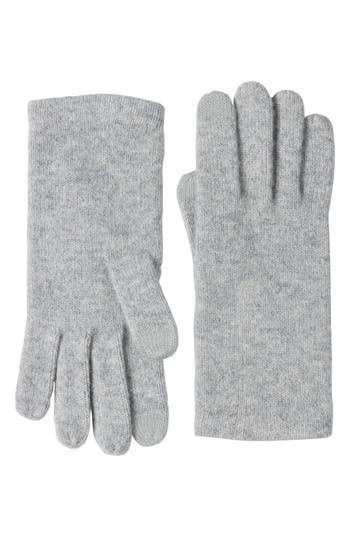 Sofia Cashmere Tech Cashmere Gloves In Gray