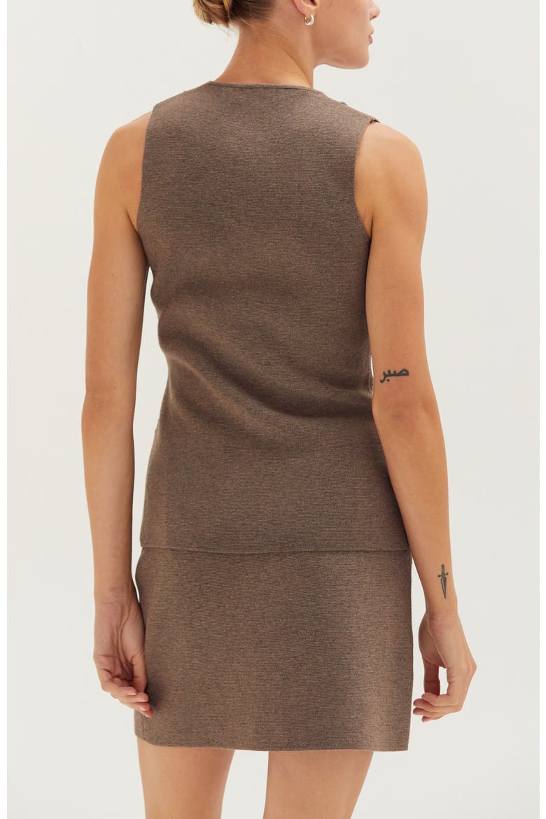 Jacquard Knit Vest, Alternate, color, Espresso