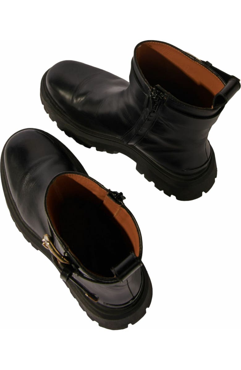 maje Leather ankle boots with buckles, Alternate, color,