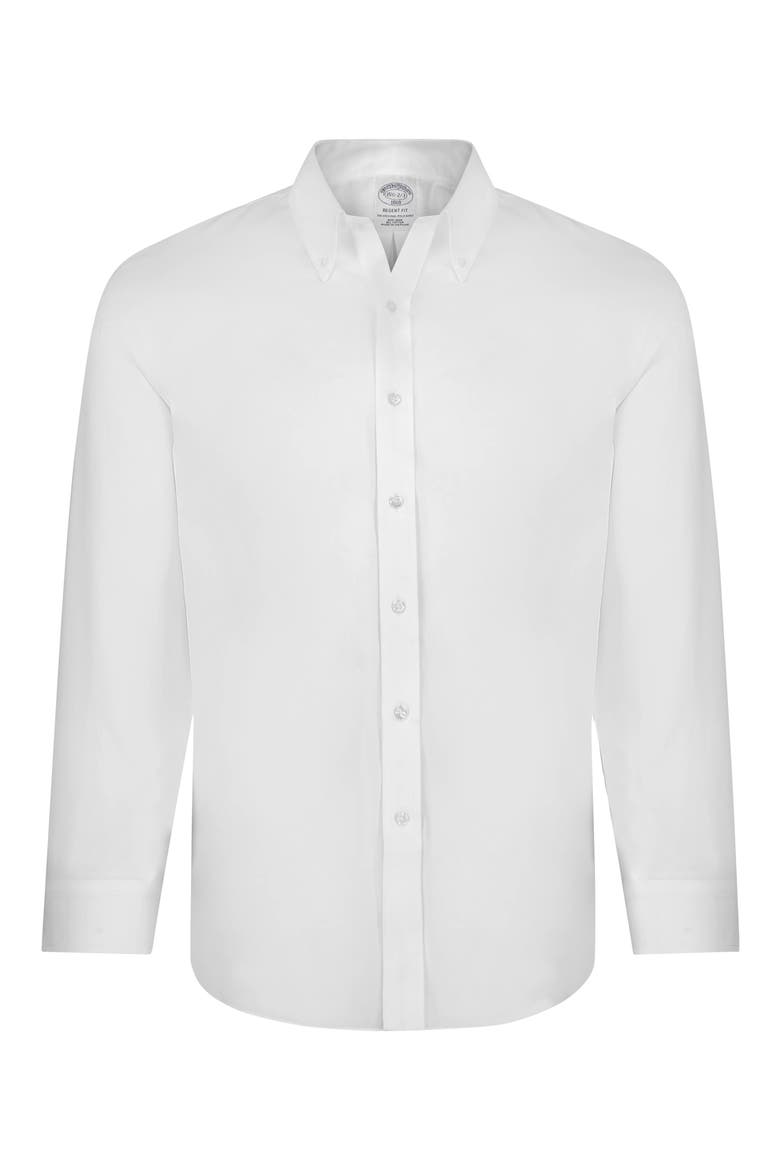 Non-Iron Regent Fit Dress Shirt, Alternate, color, SOLID WHTE