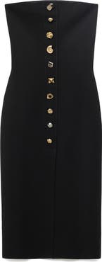 MANGO Strapless Midi Dress