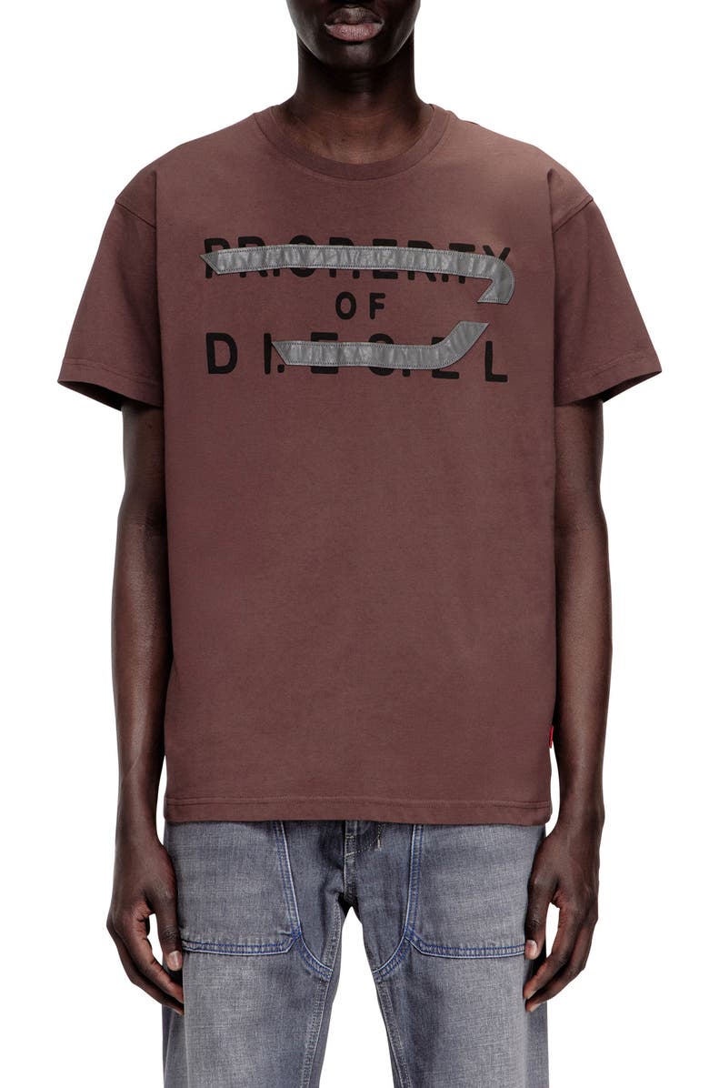 DIESEL<sup>®</sup> T-Norm Cotton Graphic T-Shirt, Main, color, Coffee