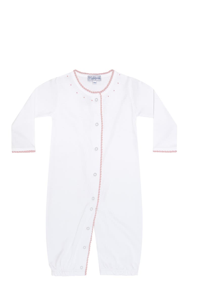 Nellapima Pink Crochet Converter Gown - Baby, Alternate, color, Pink