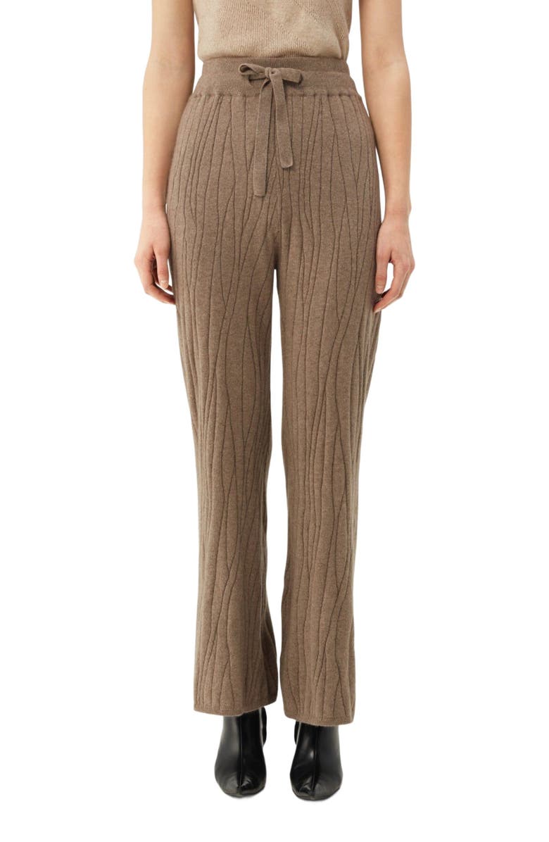 GOBI Mongolian Cashmere Organic Color Cashmere Flare Pants, Alternate, color, 