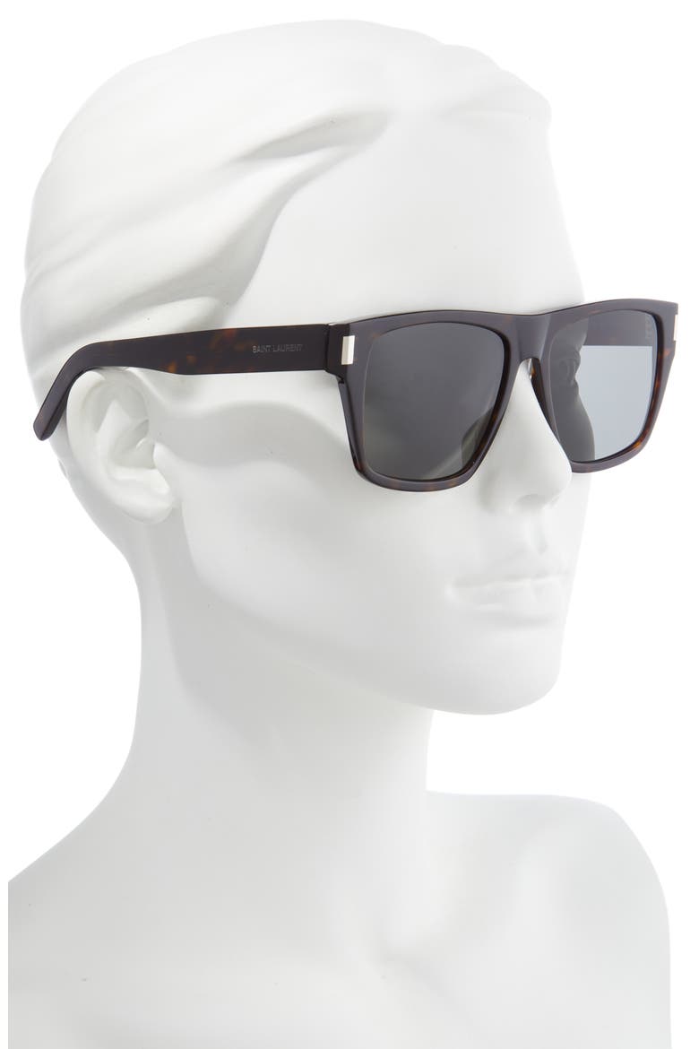 56mm Square Sunglasses, Alternate, color, AVANA/ BROWN