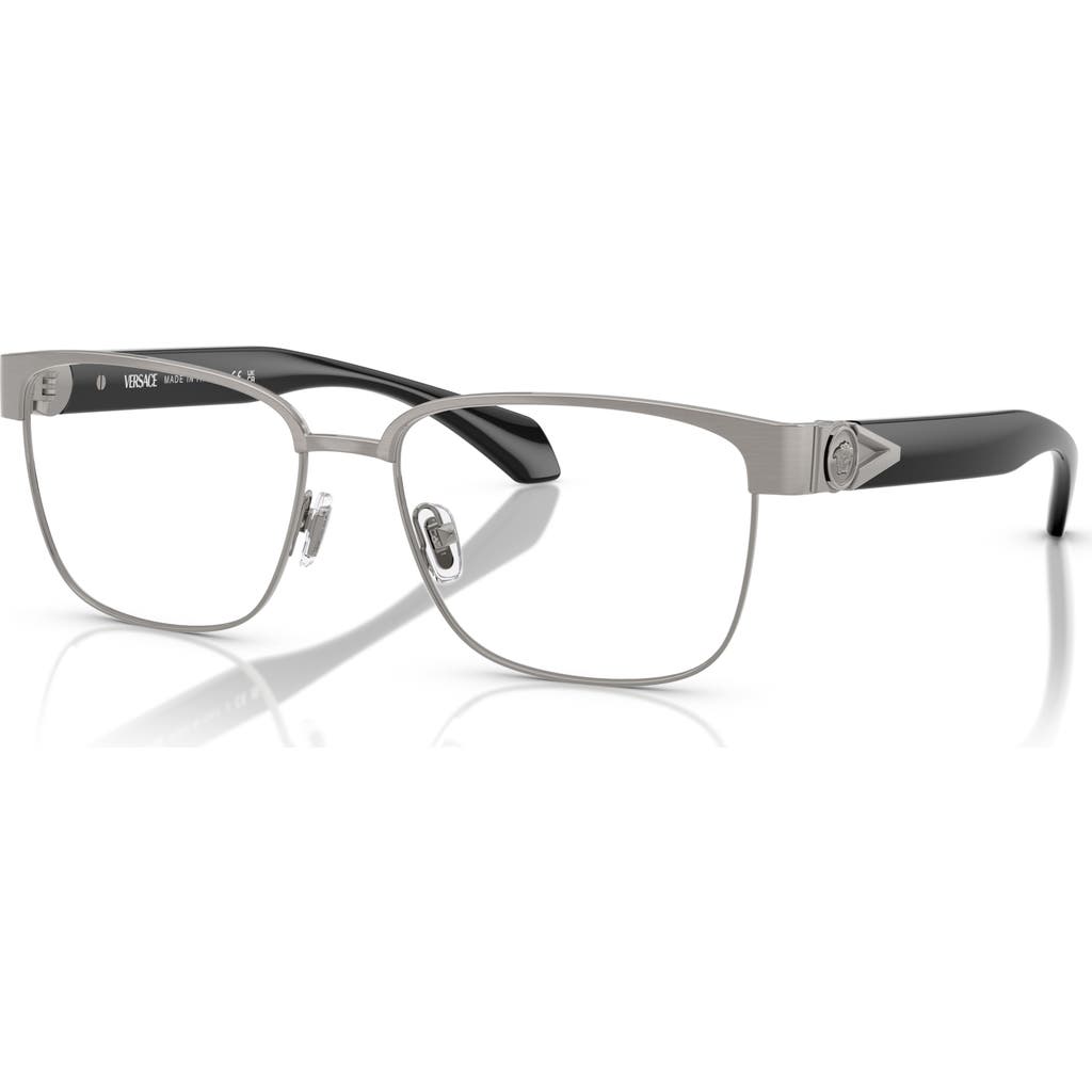Versace 57mm Square Optical Glasses In Gray