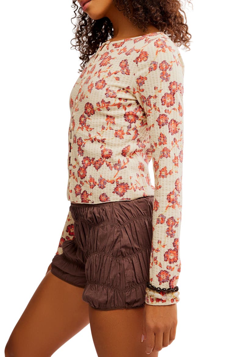 Tilly Cotton Seersucker Cardigan, Alternate, color, TEA COMBO