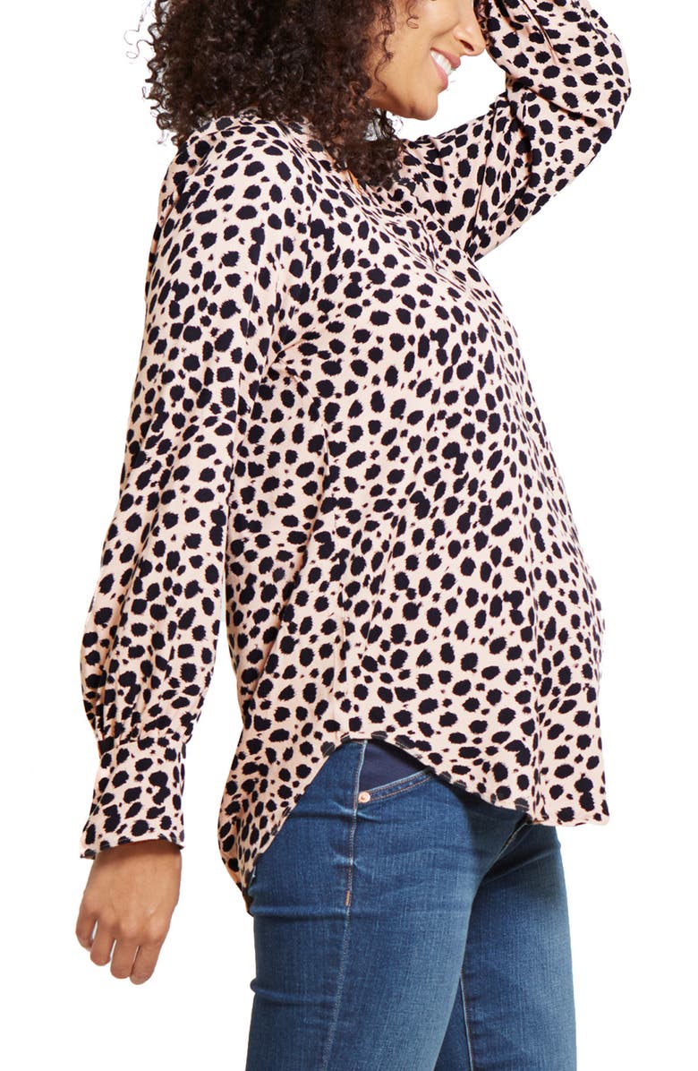 Ingrid & Isabel<sup>®</sup> Split Neck Maternity/Nursing Top, Alternate, color, 