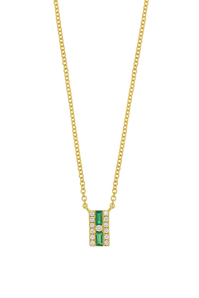 El Mar Emerald & Diamond Pendant Necklace (Nordstrom Exclusive), Main, color, 18KY