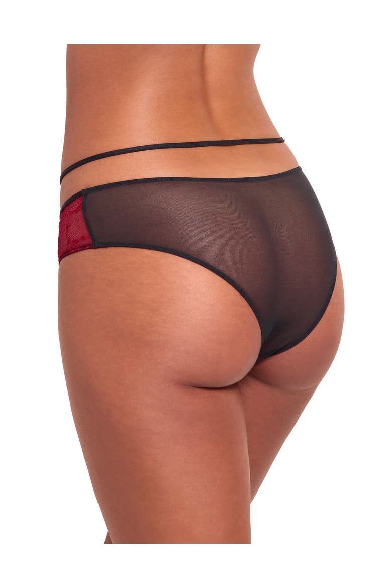 Saveria Cheeky Panties, Alternate, color, Dark red