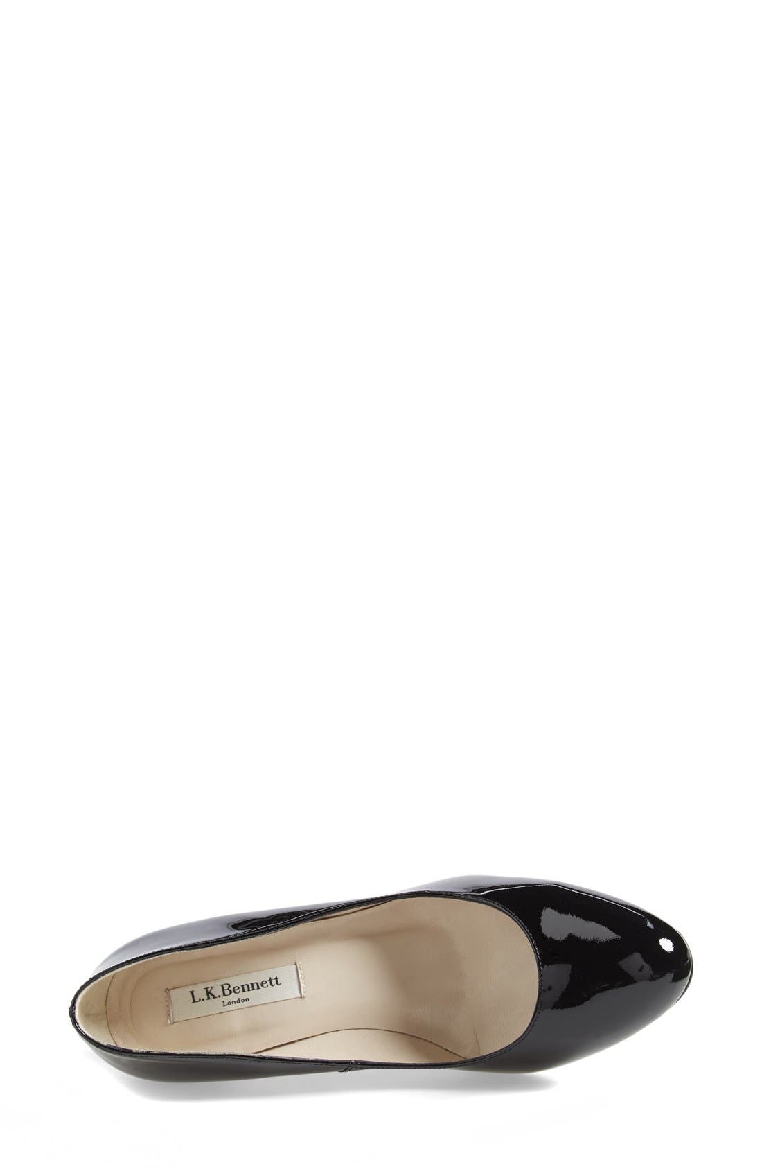 L.K. Bennett 'Samira' Pump, Alternate, color, BLACK PATENT