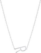 Alex and Ani Silver Elongated Initial Pendant Necklace