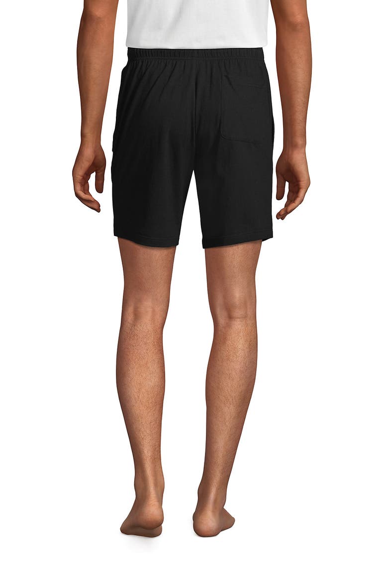 Knit Jersey Pajama Shorts, Alternate, color, Black