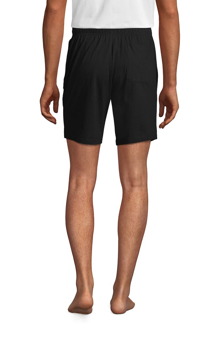 Lands' End Knit Jersey Pajama Shorts, Alternate, color, Black