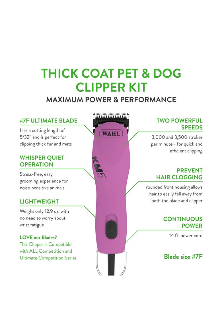 Thick coat pet clipper for dogs and cats, Alternate, color, Pink