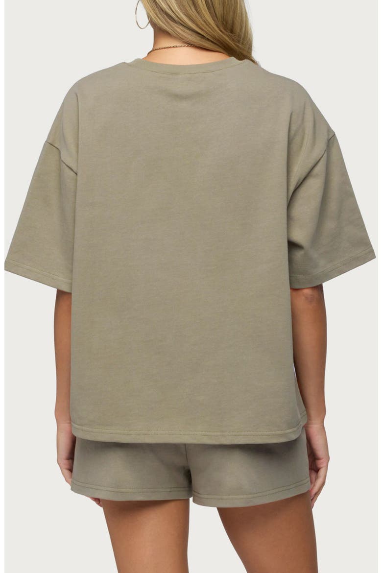 Cecilia Oversize Cotton T-Shirt, Alternate, color, OLIVE