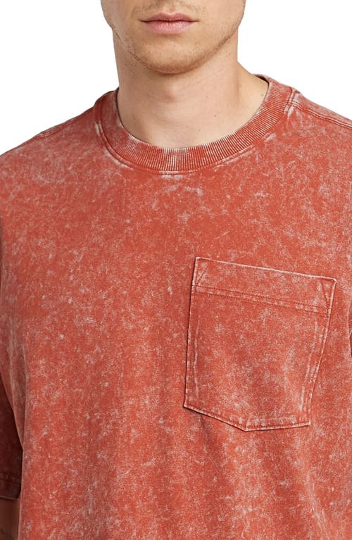 G-star Acid Wash Boxy Fit Organic Cotton Pocket T-shirt In Red