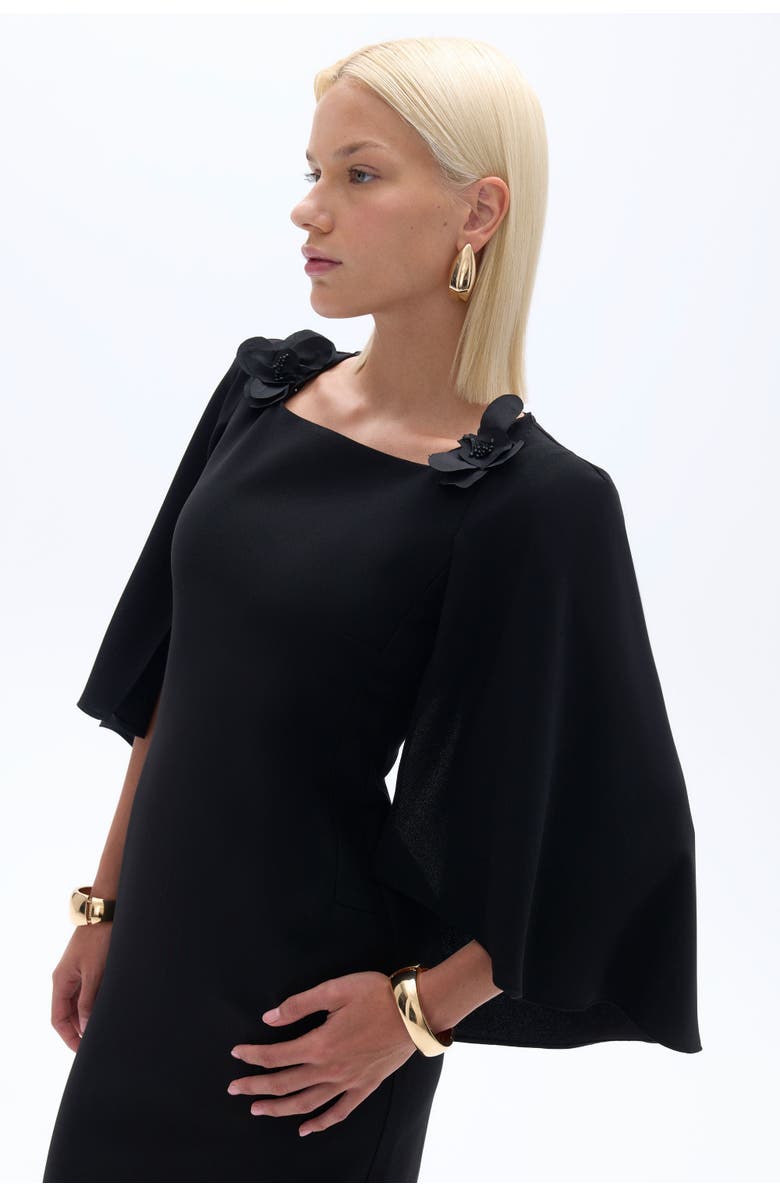 Nocturne Cape Sleeve Maxi Dress, Alternate, color, 