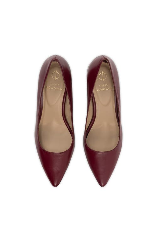 Chris Donovan Footwear Luminous Pump In Burgundy