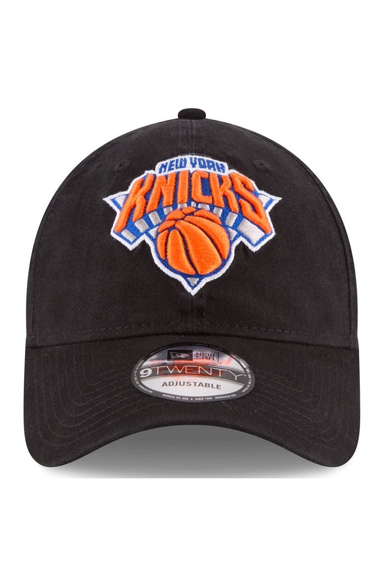 Men's New Era Black New York Knicks Team 2.0 9TWENTY Adjustable Hat, Alternate, color, Black